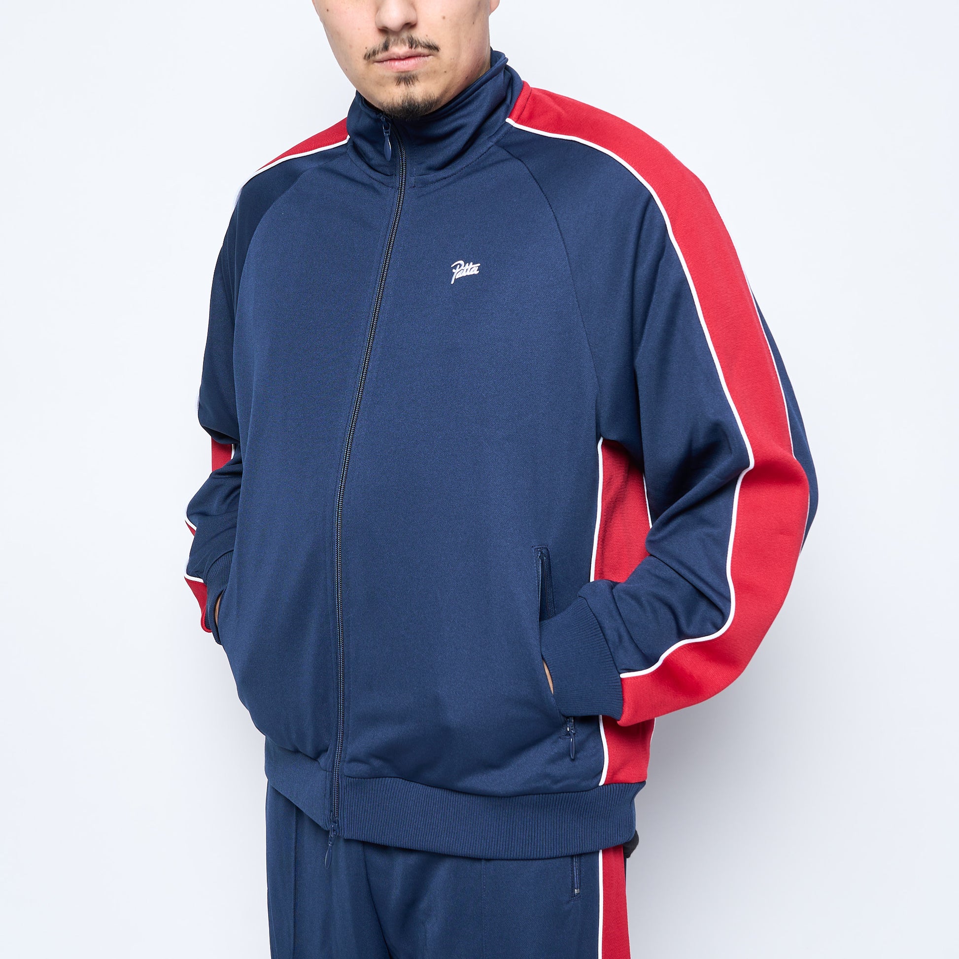 Patta - Tricot Straight Track jacket (Black Iris)
