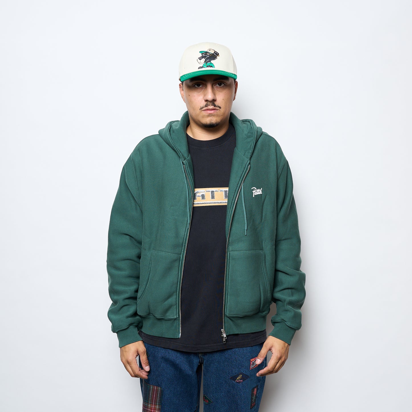 Patta - Zip Up Hooded Sweater (Bistro Green)