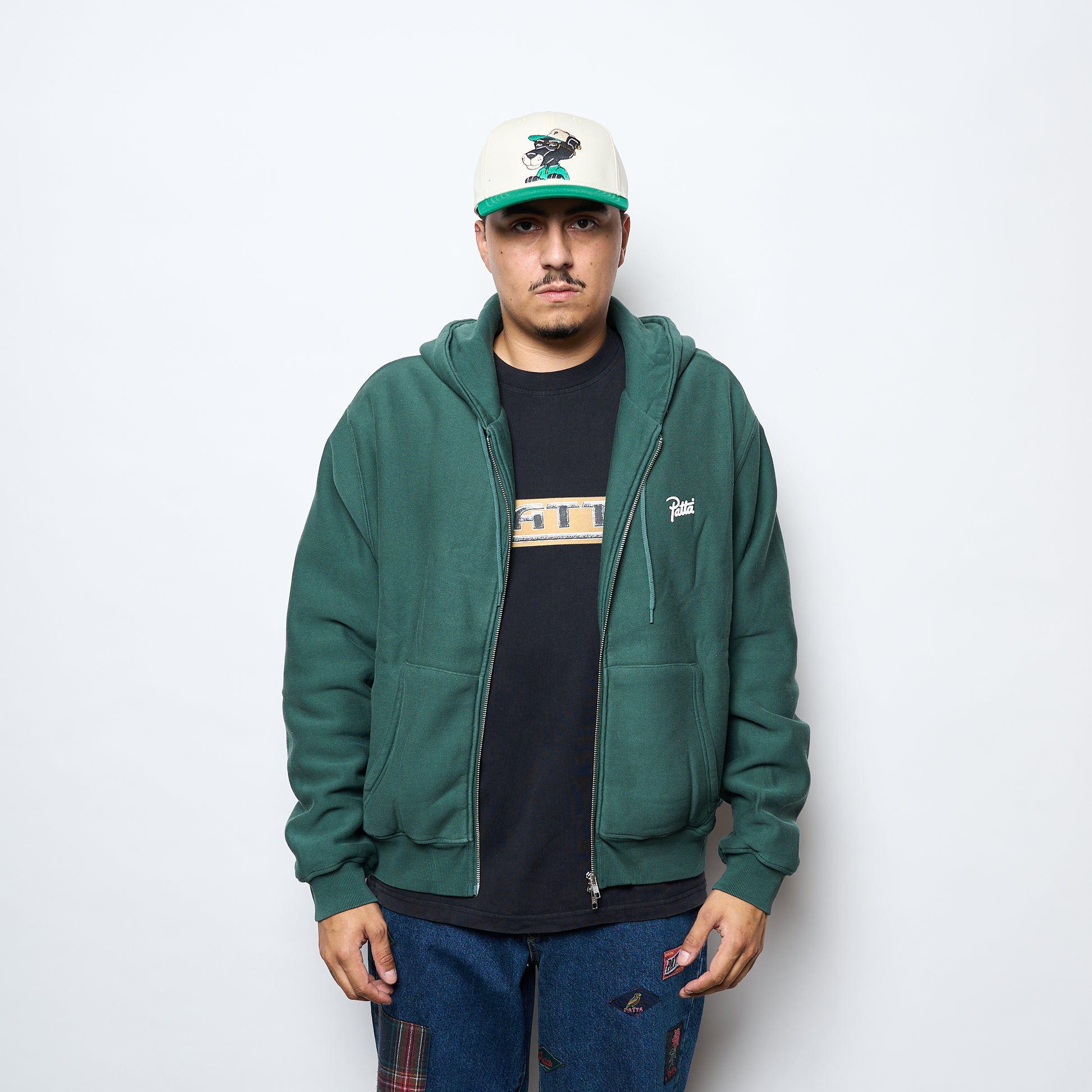 Patta - Zip Up Hooded Sweater (Bistro Green)