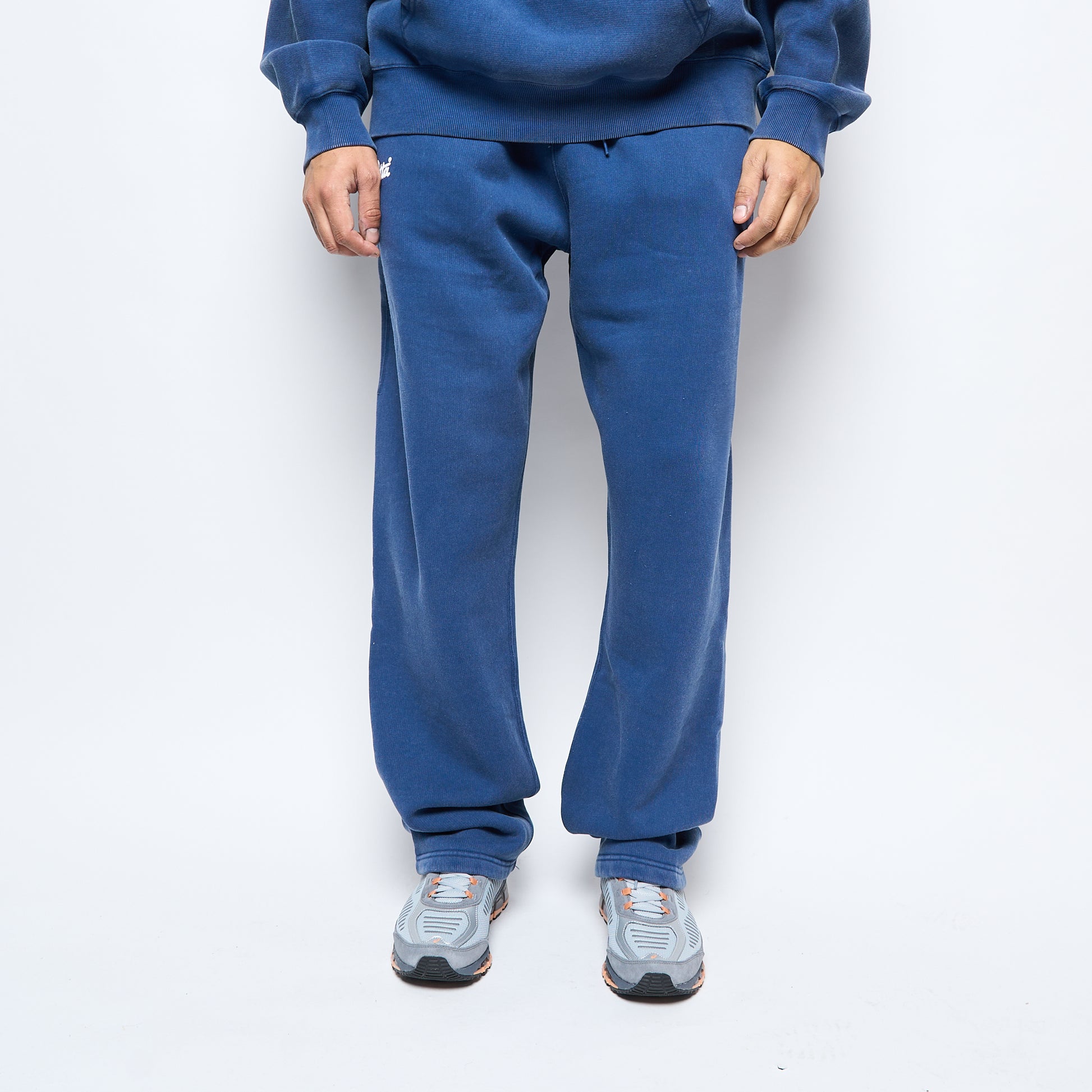 Patta Classic Acid Washed Straight Leg Jogging Pants (Estate Blue)