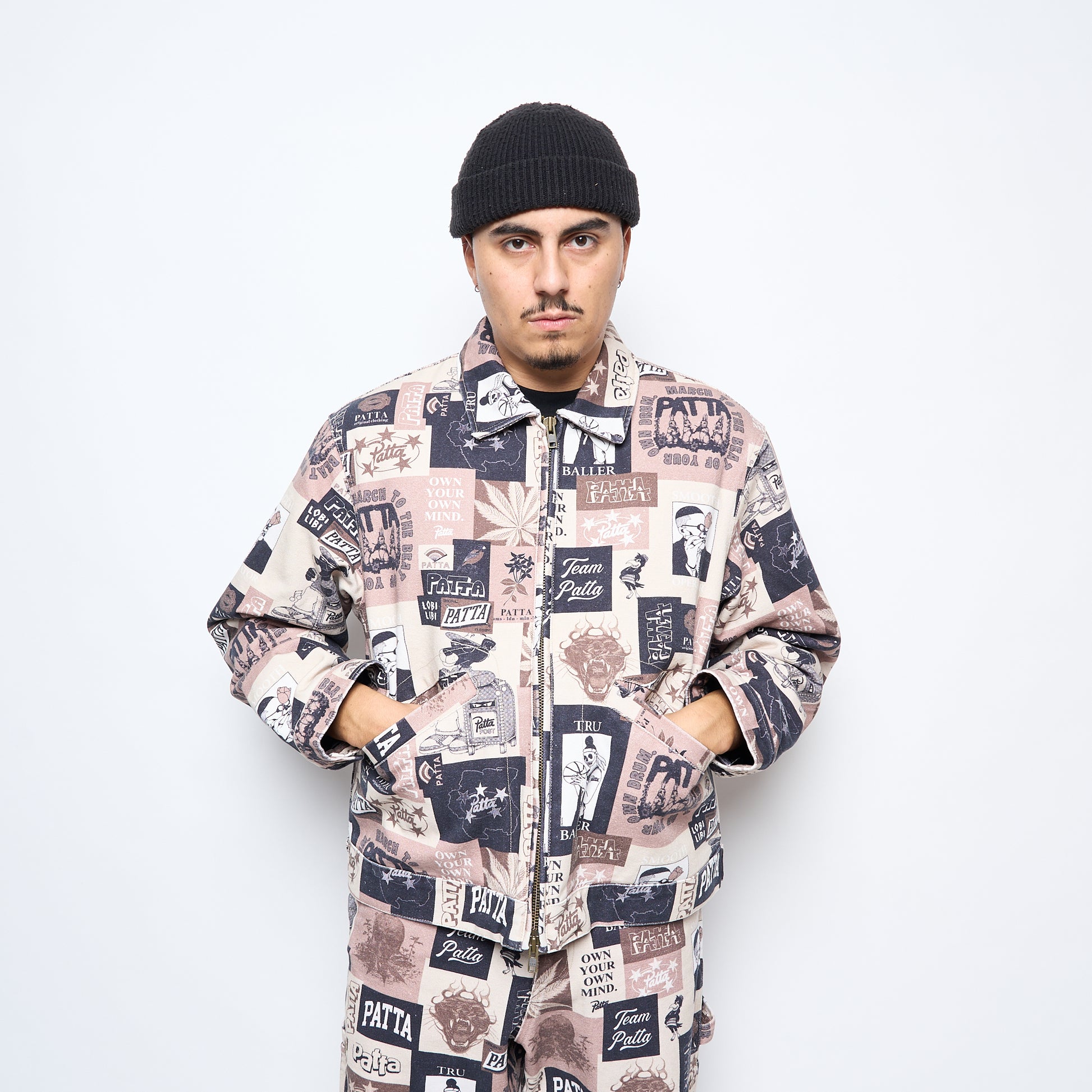 Patta Collage Insulated Canvas Jacket (Multi)