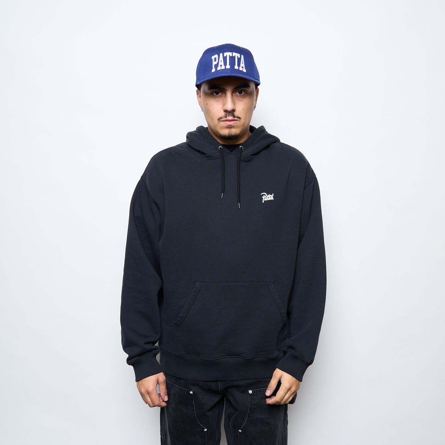 Patta Embroidered Fire Panther Hooded Sweater (Black)