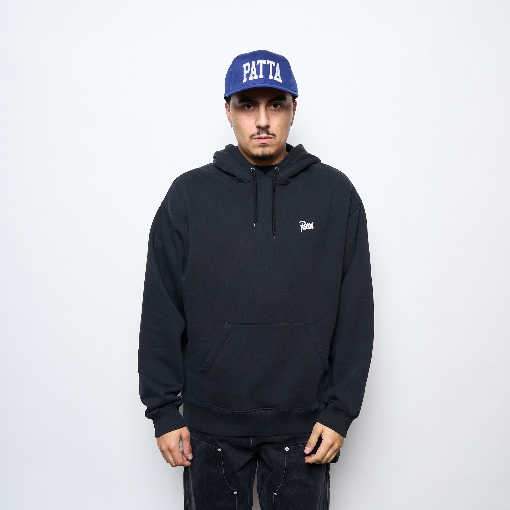 Patta Embroidered Fire Panther Hooded Sweater (Black)