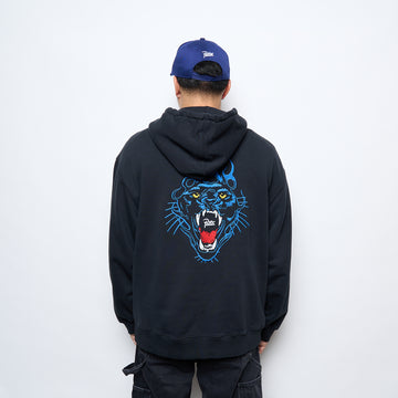 Patta Embroidered Fire Panther Hooded Sweater (Black)