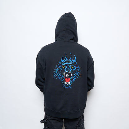 Patta Embroidered Fire Panther Hooded Sweater (Black)