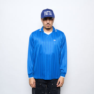 Patta Jacquard Striped Long Sleeve Jersey (Monaco Blue)