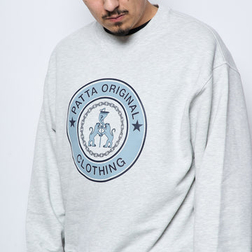 Patta Marina Crewneck Sweater (Light Grey Melange)