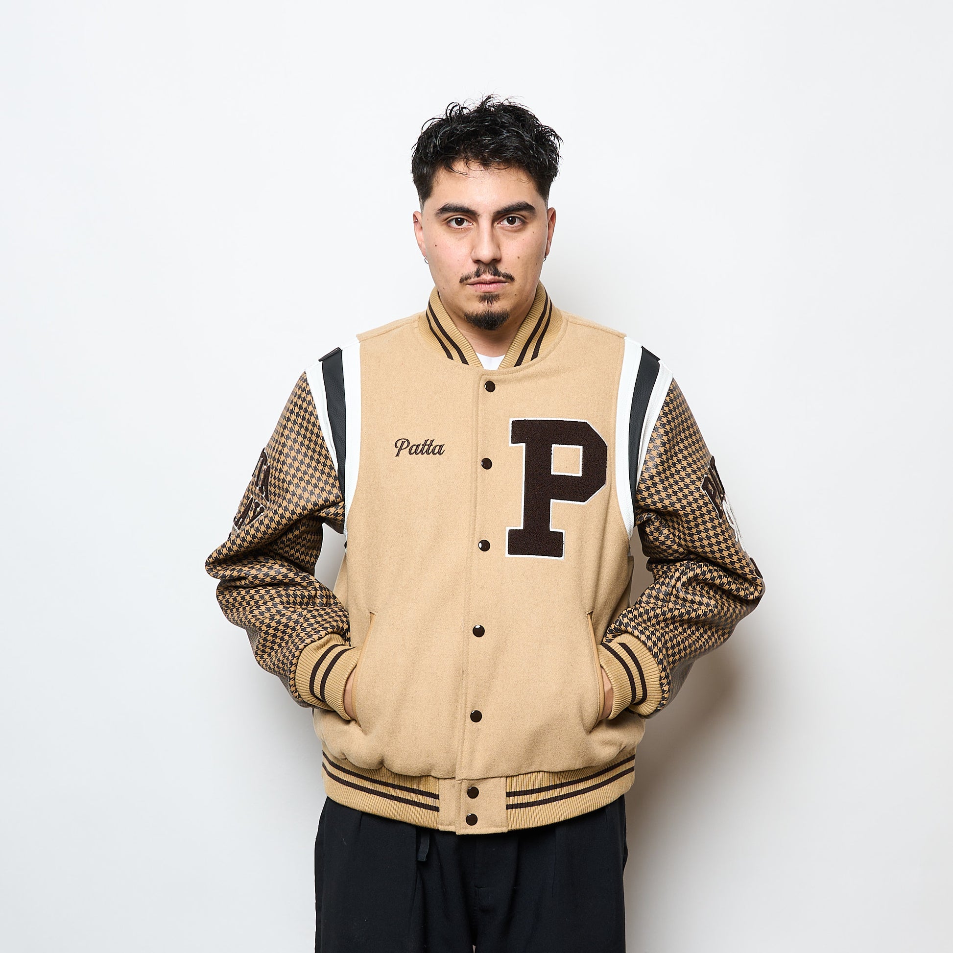 Patta NL - Athletic P Houndstooth Varsity Jacket (Starfish)