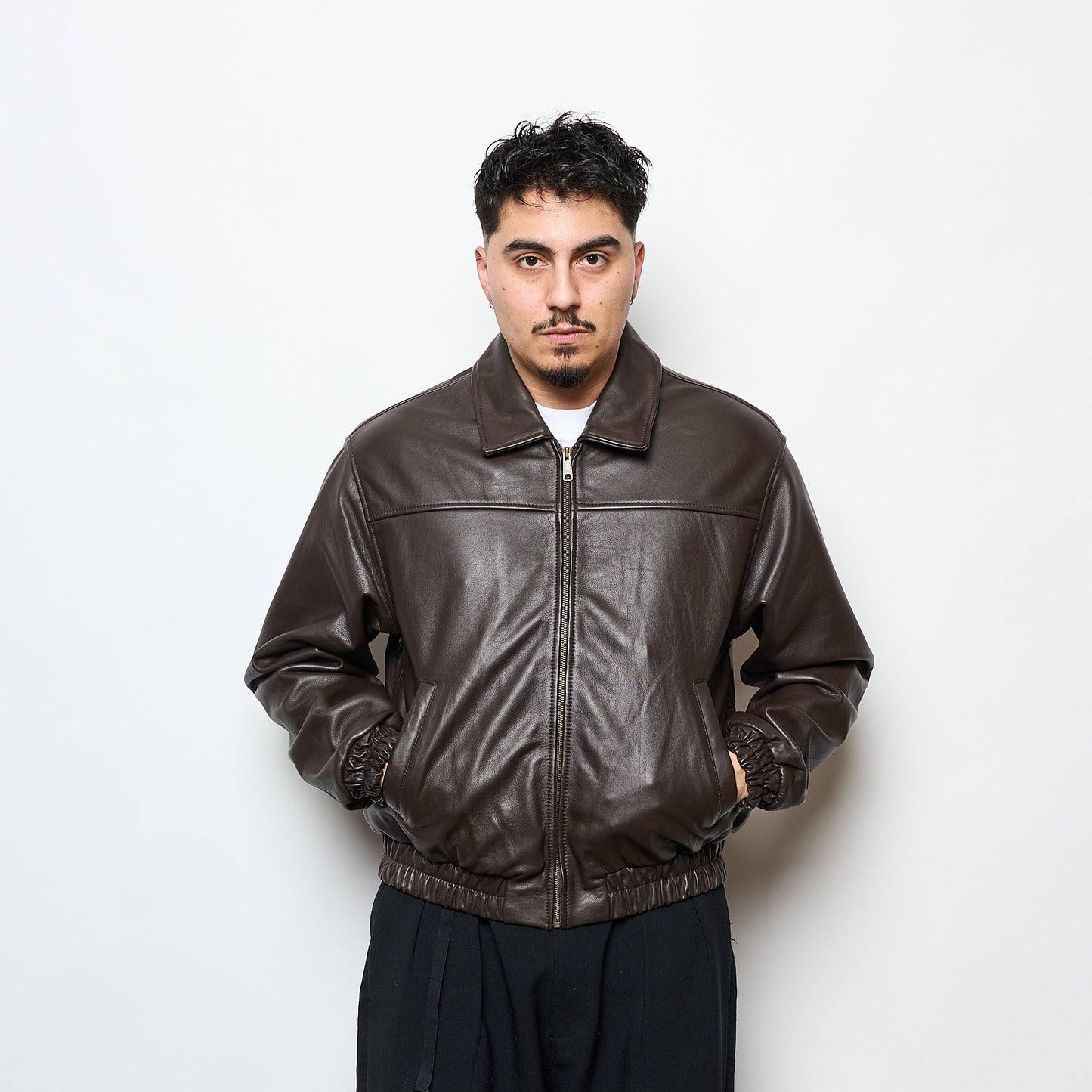 Patta NL - Leather Bomber jacket (Coffee Bean)
