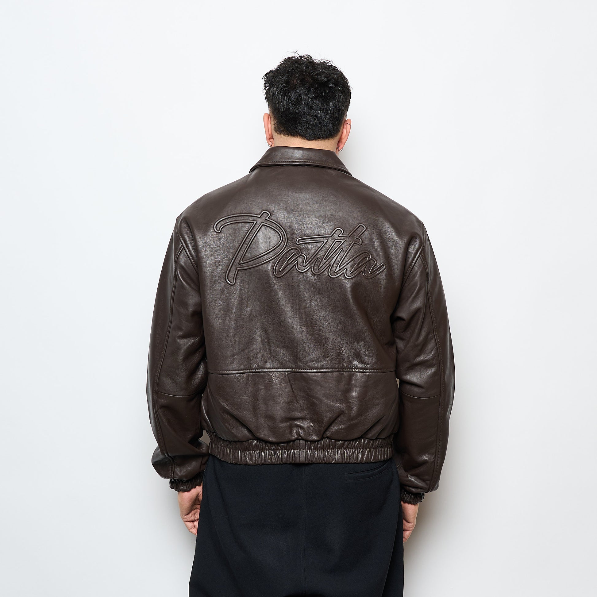 Patta NL - Leather Bomber jacket (Coffee Bean)