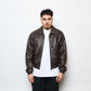 Patta NL - Leather Bomber jacket (Coffee Bean)