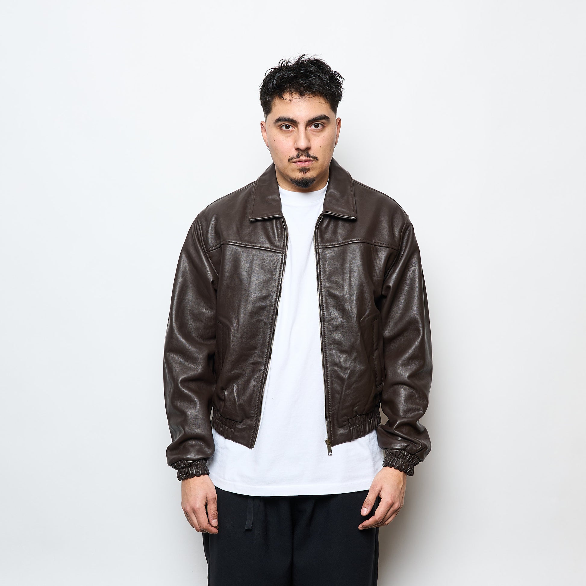 Patta NL - Leather Bomber jacket (Coffee Bean)