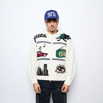 Patta Perfect Day Knitted Cardigan (Peyote)