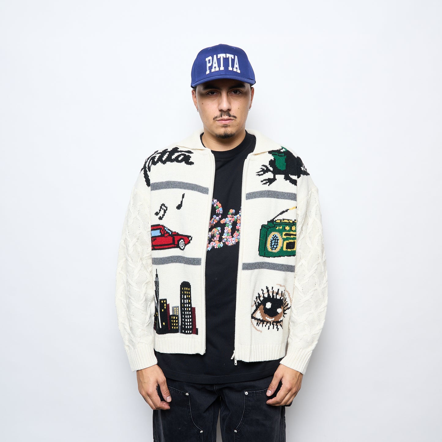 Patta Perfect Day Knitted Cardigan (Peyote)
