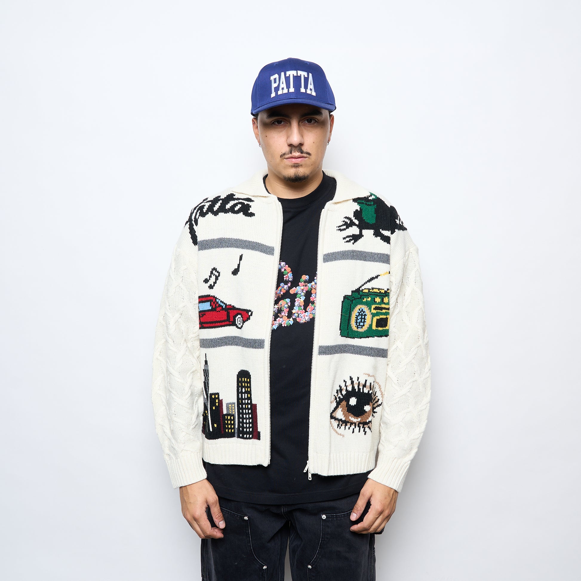 Patta Perfect Day Knitted Cardigan (Peyote)