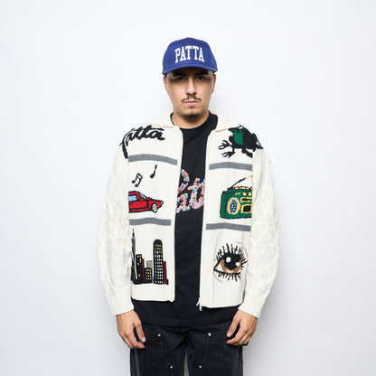 Patta Perfect Day Knitted Cardigan (Peyote)