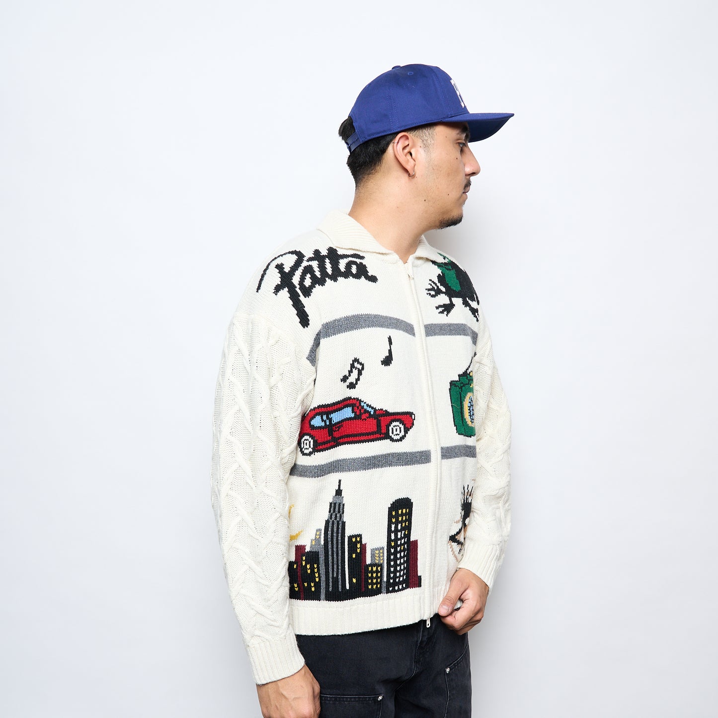 Patta Perfect Day Knitted Cardigan (Peyote)