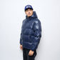 Patta Quilted Script Logo Puffer Jacket (Navy)