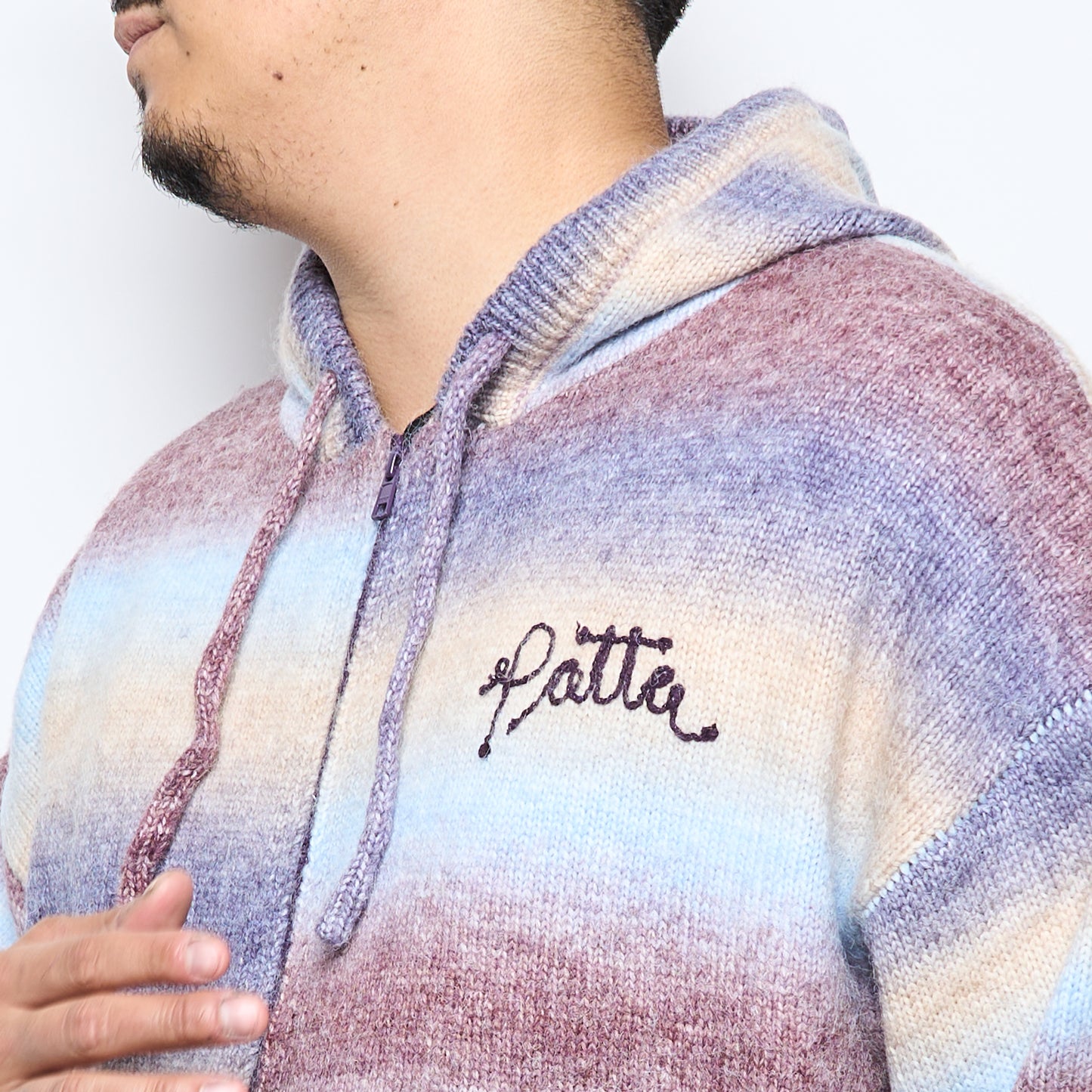 Patta Space Dye Knitted Hooded Sweater (Multi)