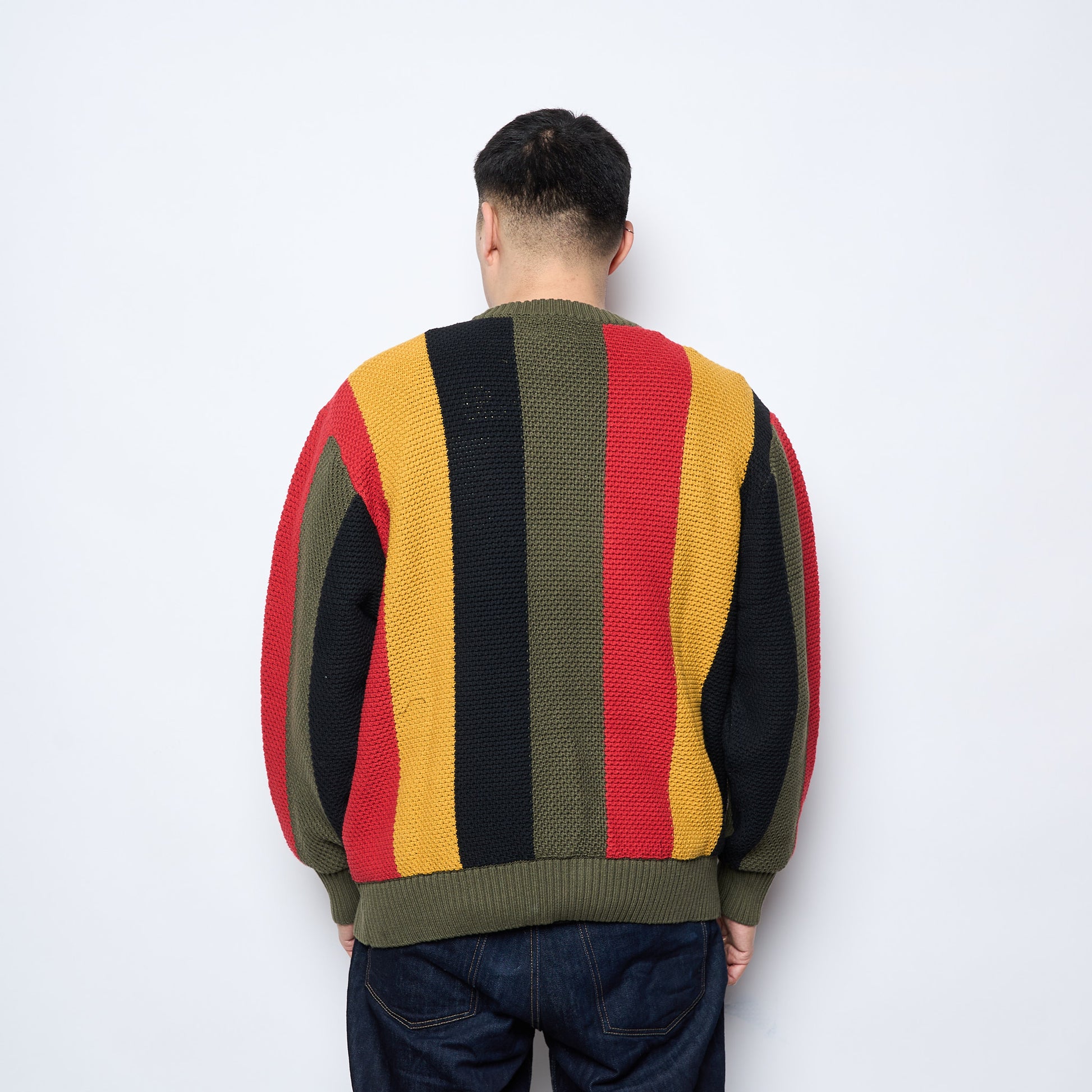 Patta Striped Honeycomb Knitted Sweater (Multi)