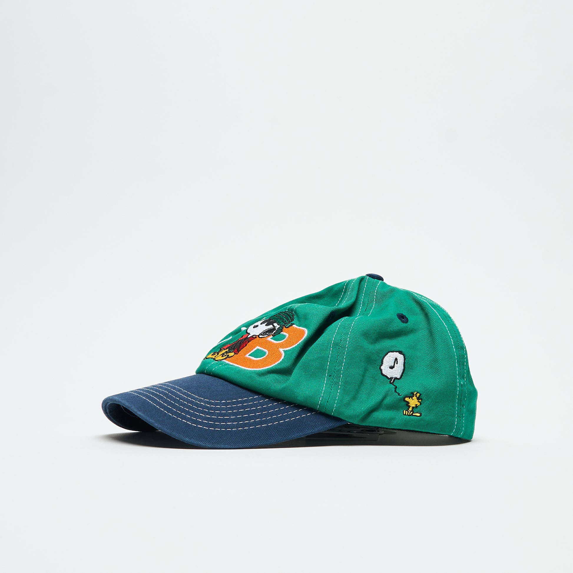 Peanuts x Butter Goods - Music Snapback Cap (Washed Kelly Green/Navy)