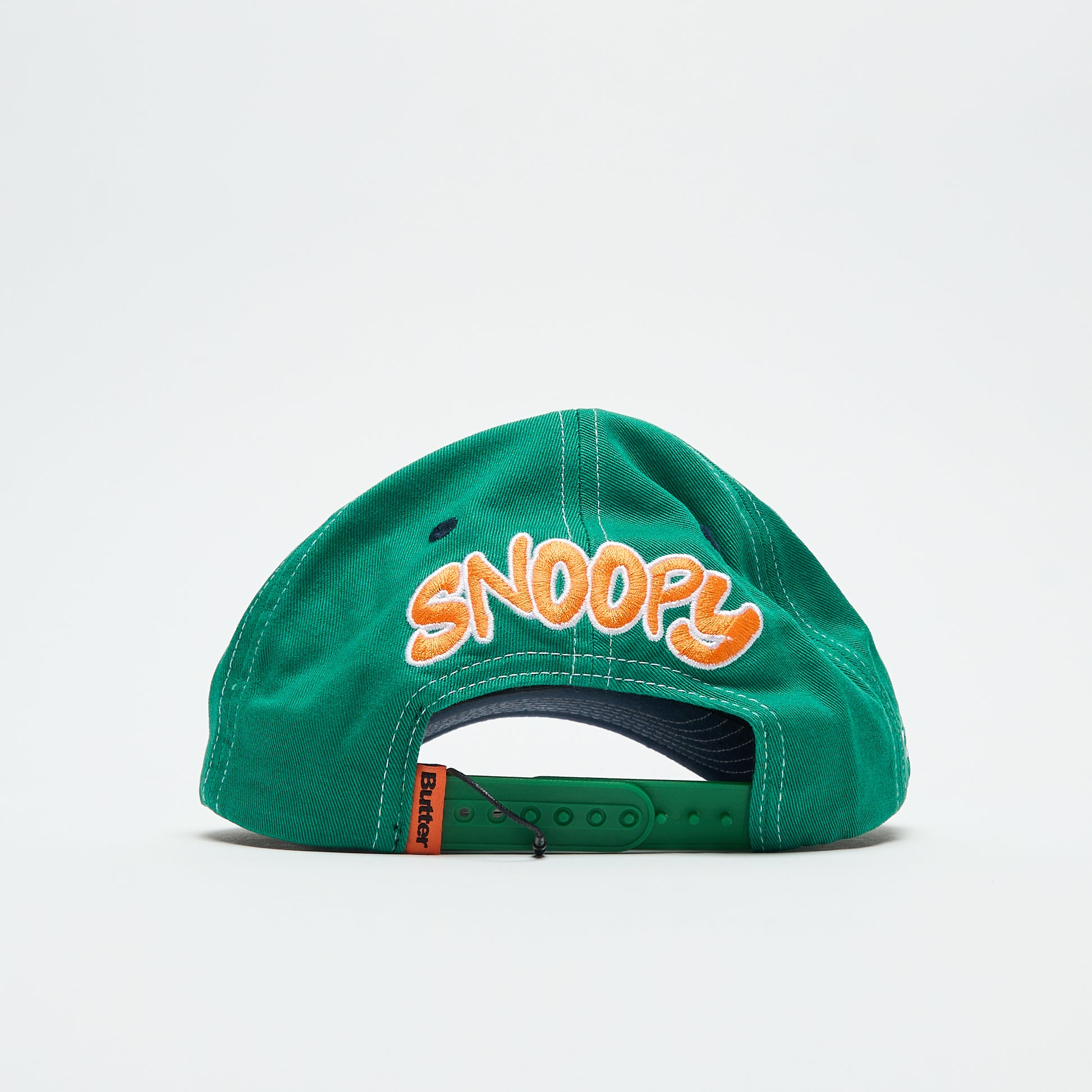 Peanuts x Butter Goods - Music Snapback Cap (Washed Kelly Green/Navy)