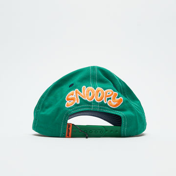 Peanuts x Butter Goods - Music Snapback Cap (Washed Kelly Green/Navy)