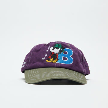 Peanuts x Butter Goods - Music Snapback Cap (Washed Purple/Fern)