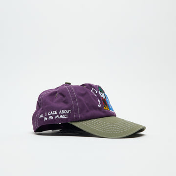 Peanuts x Butter Goods - Music Snapback Cap (Washed Purple/Fern)