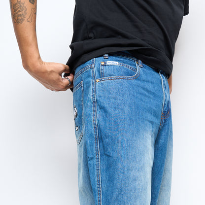Peanuts x Butter Goods - Spike Denim Jeans (Distressed Indigo)