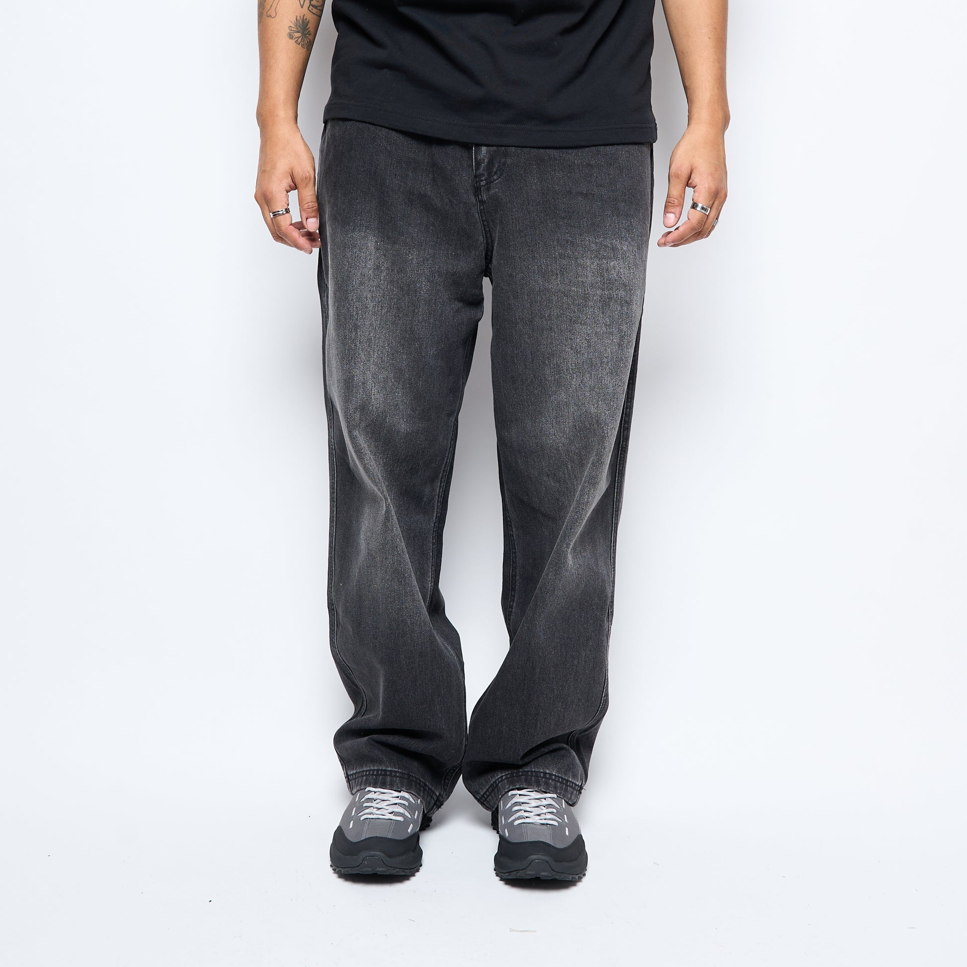 Peanuts x Butter Goods - Spike Denim Jeans (Faded Black)