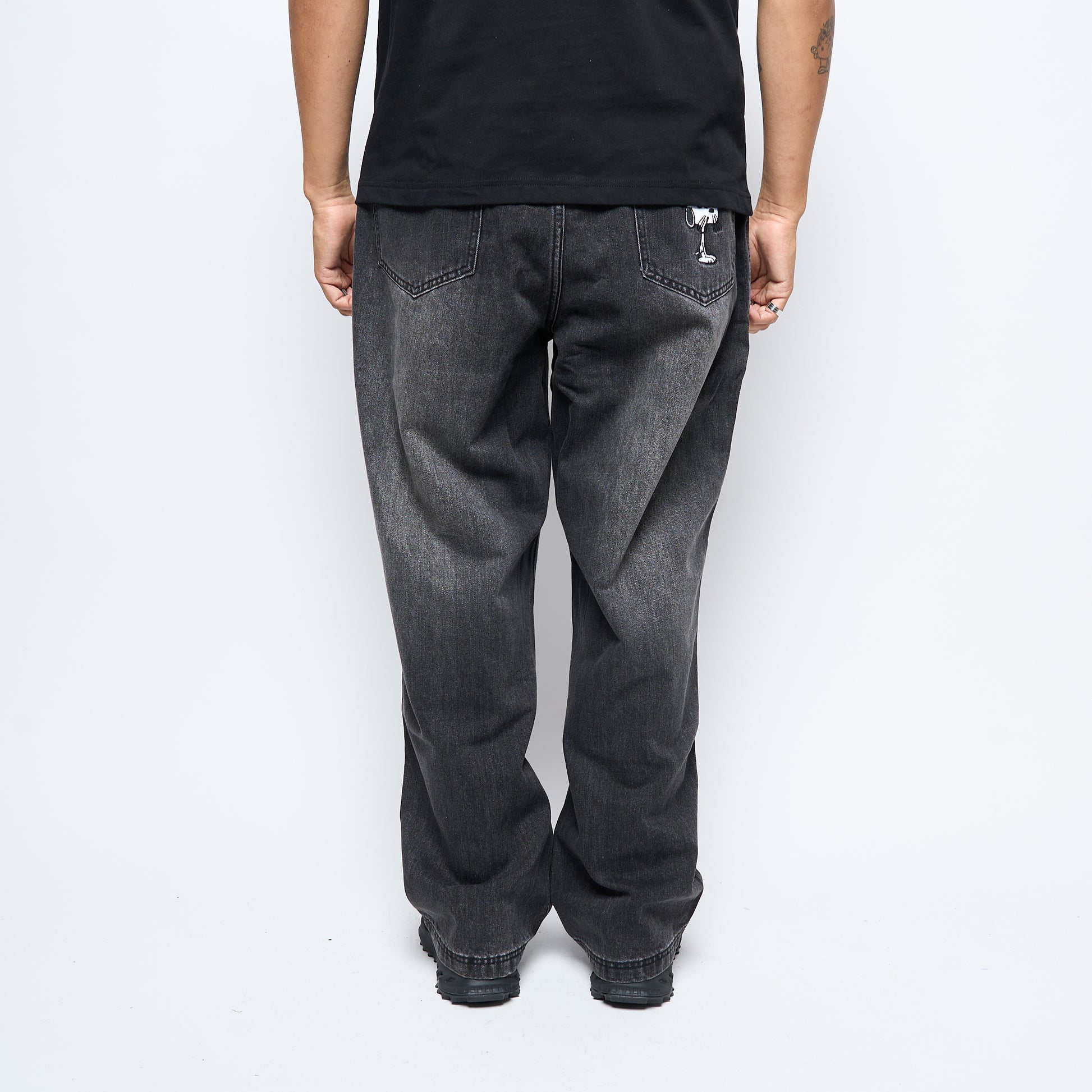 Peanuts x Butter Goods - Spike Denim Jeans (Faded Black)