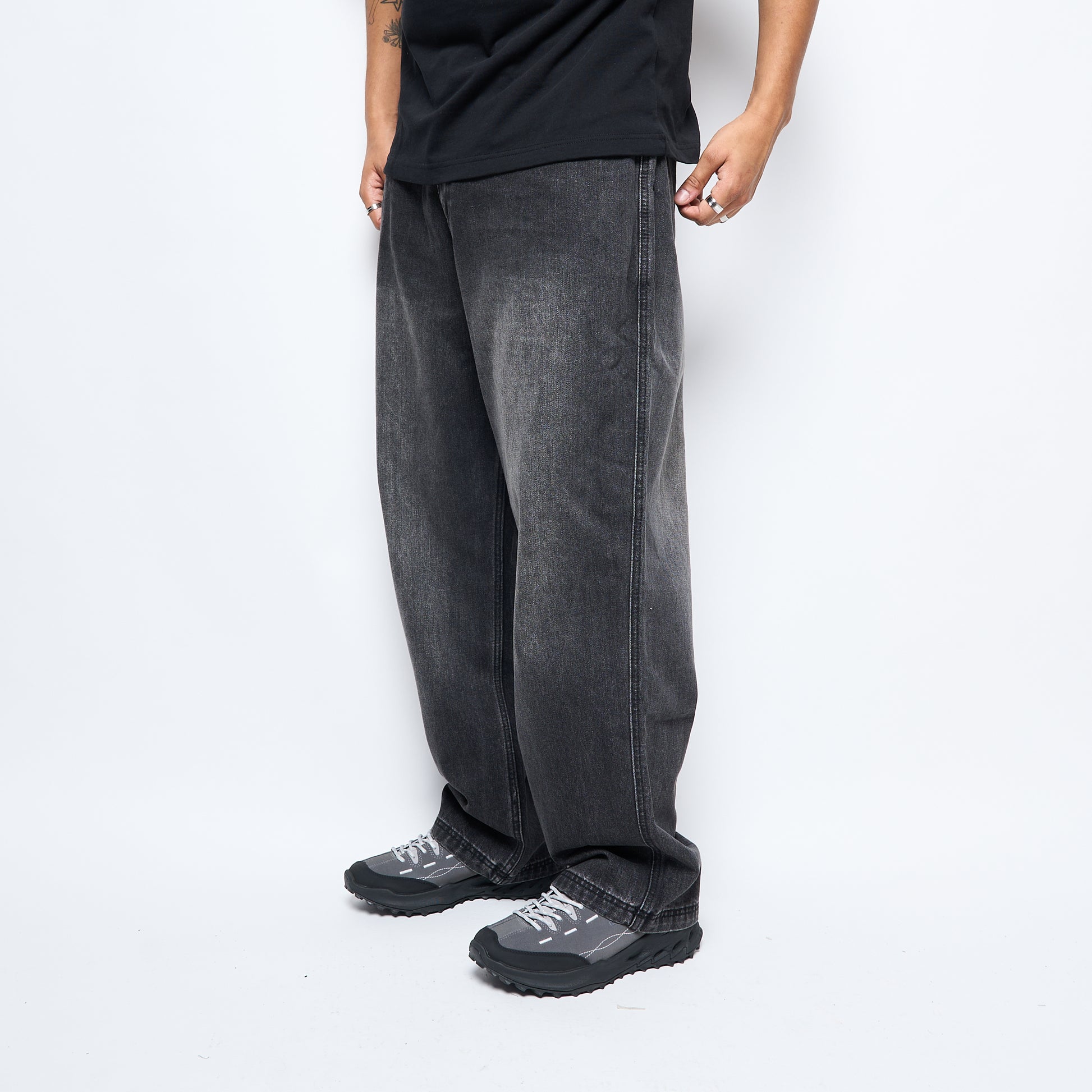 Peanuts x Butter Goods - Spike Denim Jeans (Faded Black)