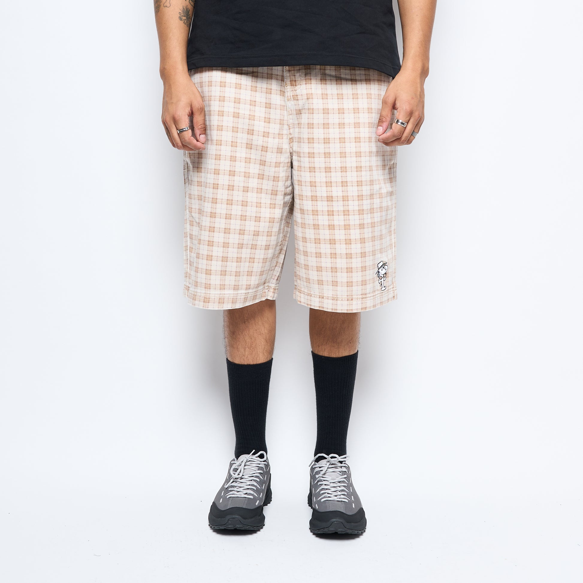 Peanuts x Butter Goods - Spike Work Shorts (Sandstone Plaid)