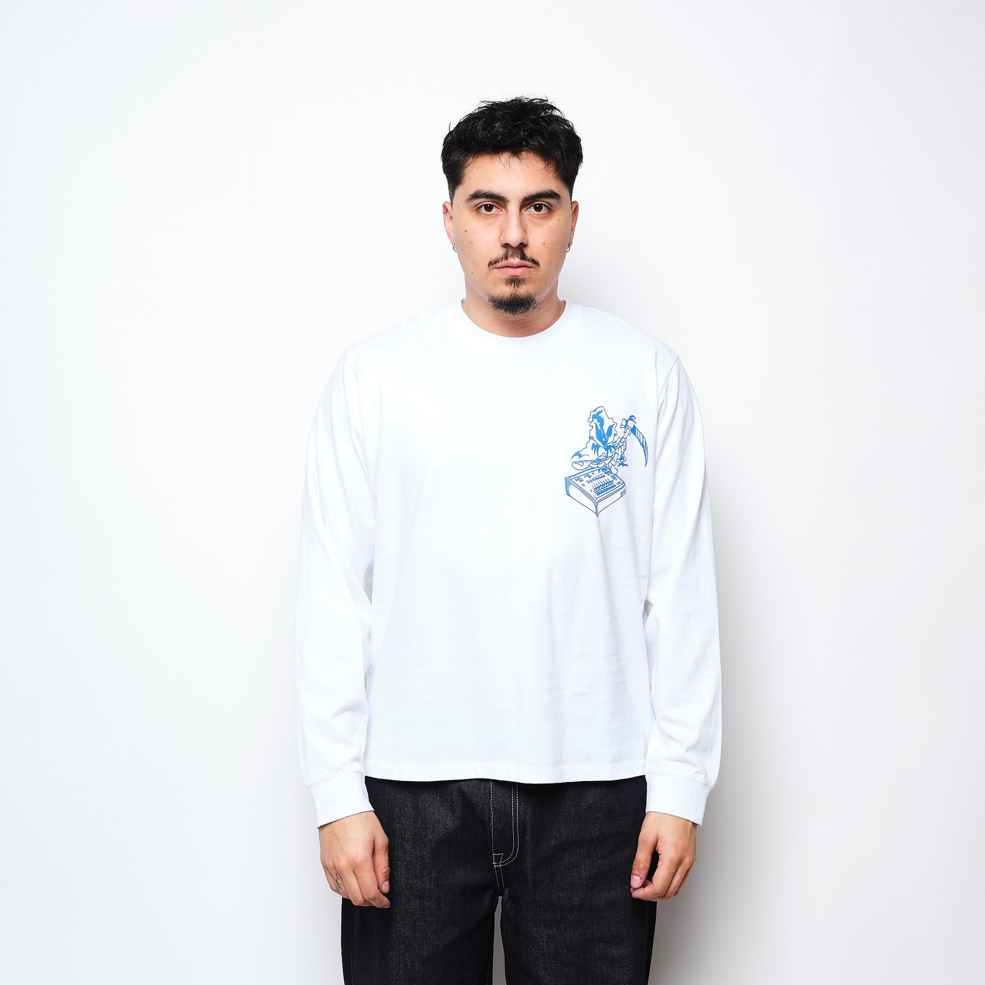 Pointer Brand - Kogancult's TR-808 T-Shirt Long Sleeve (White)