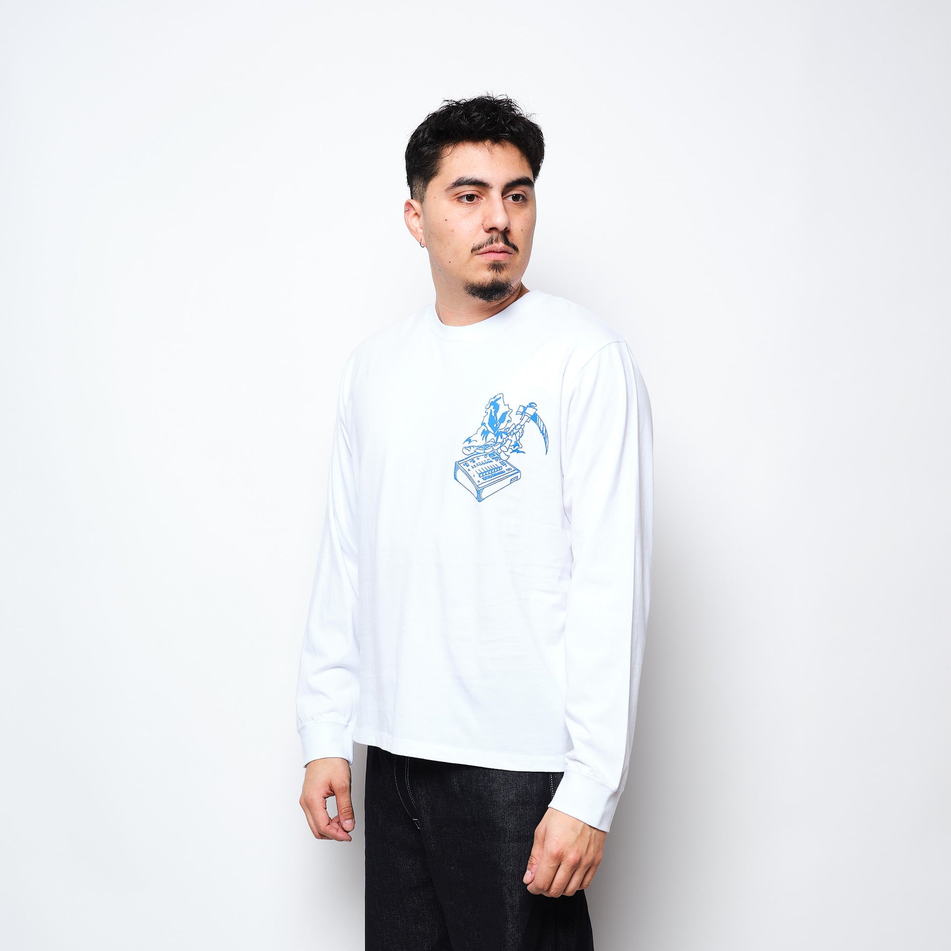Pointer Brand - Kogancult's TR-808 T-Shirt Long Sleeve (White)