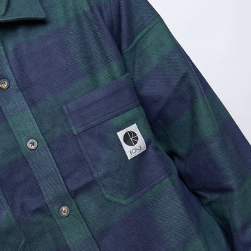 Polar -Skate -Co - Mike- LS -Shirt- Flannel -Navy-Teal-