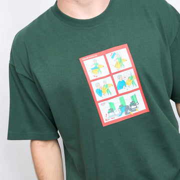 Polar Skate Co - Safety On Board Tee (Dark Green)