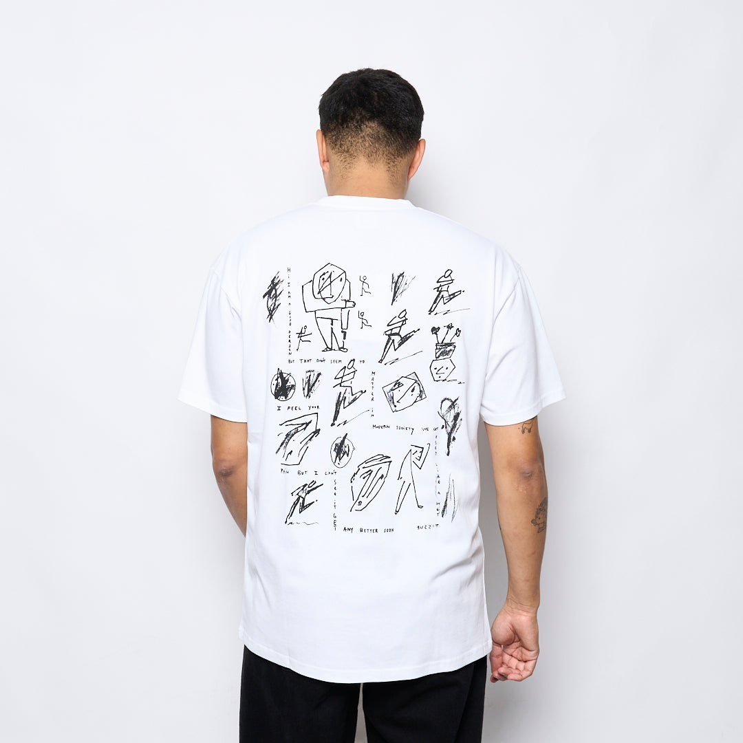 Polar Skate Co - Tee Sad at Times (White)