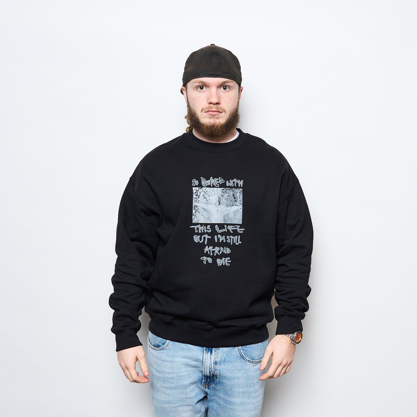 Polar Skate Co -Dave Crewneck So Bored (Black)