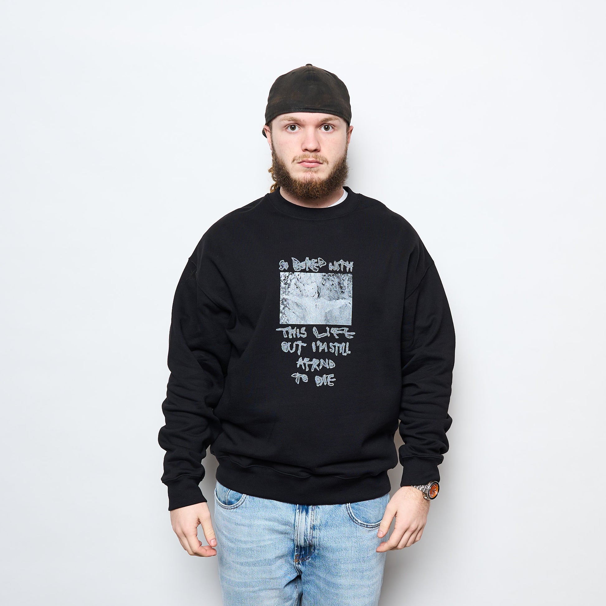 Polar Skate Co -Dave Crewneck So Bored (Black)