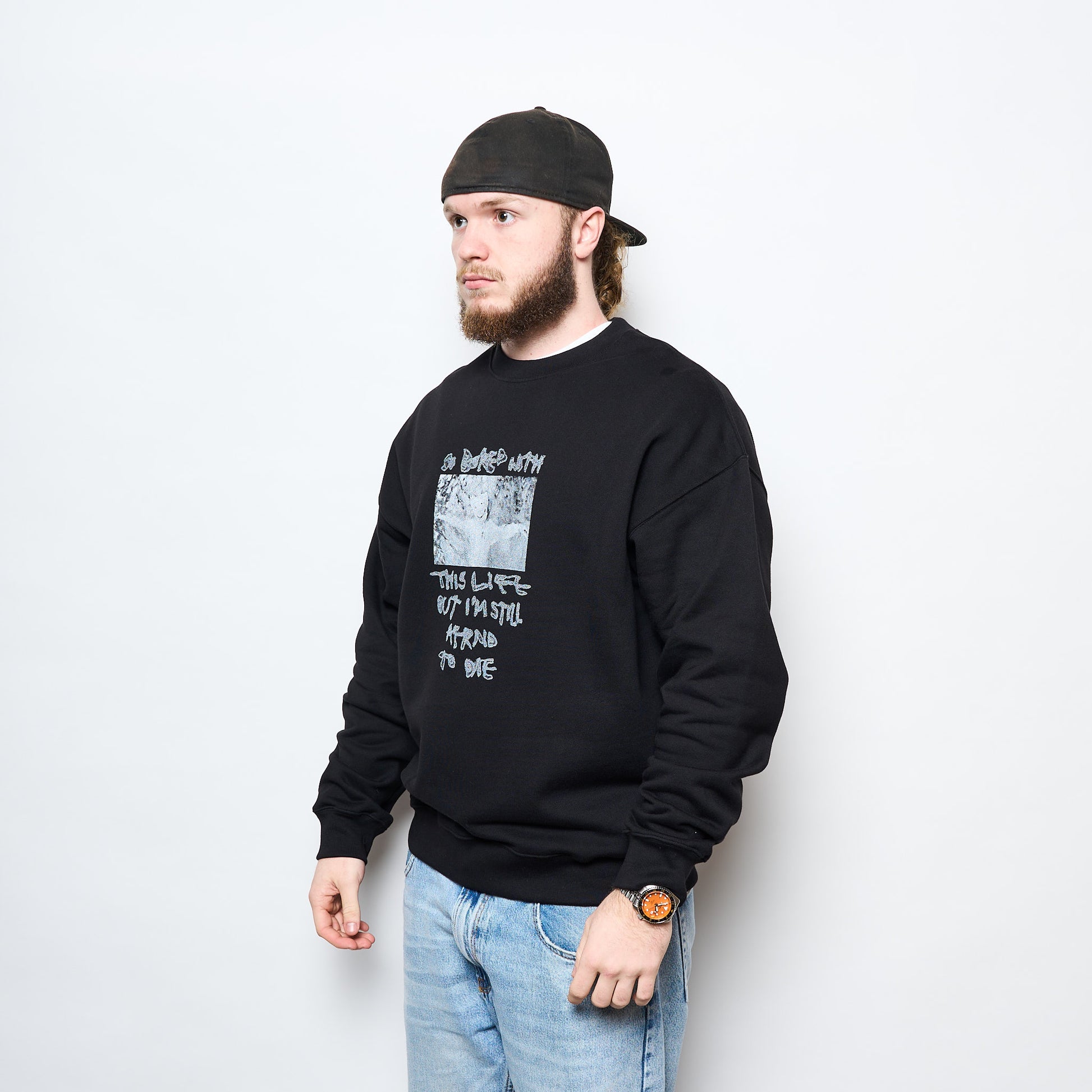 Polar Skate Co -Dave Crewneck So Bored (Black)