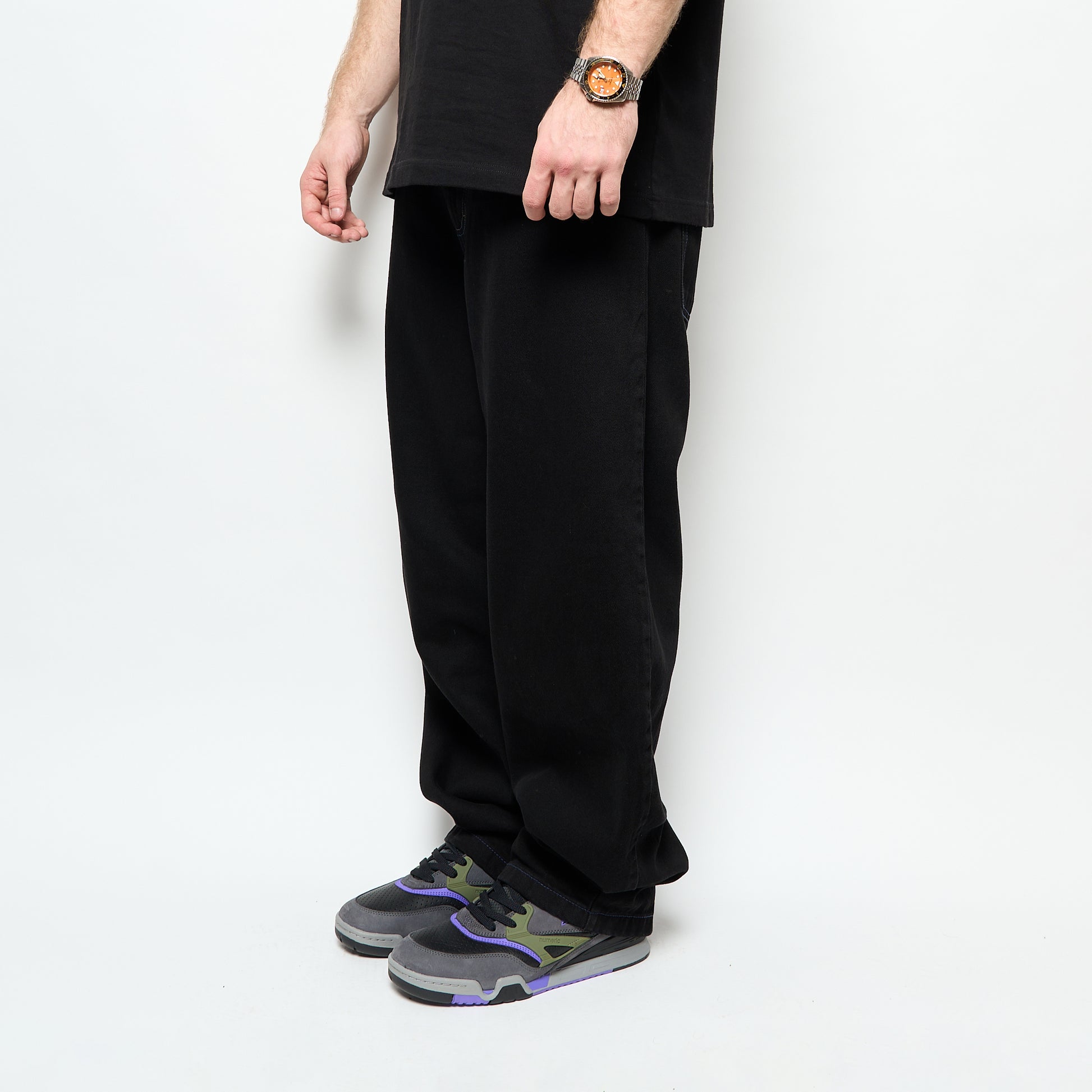 Polar Skate Co - Big Boy Pants (Black/Blue Stitching)