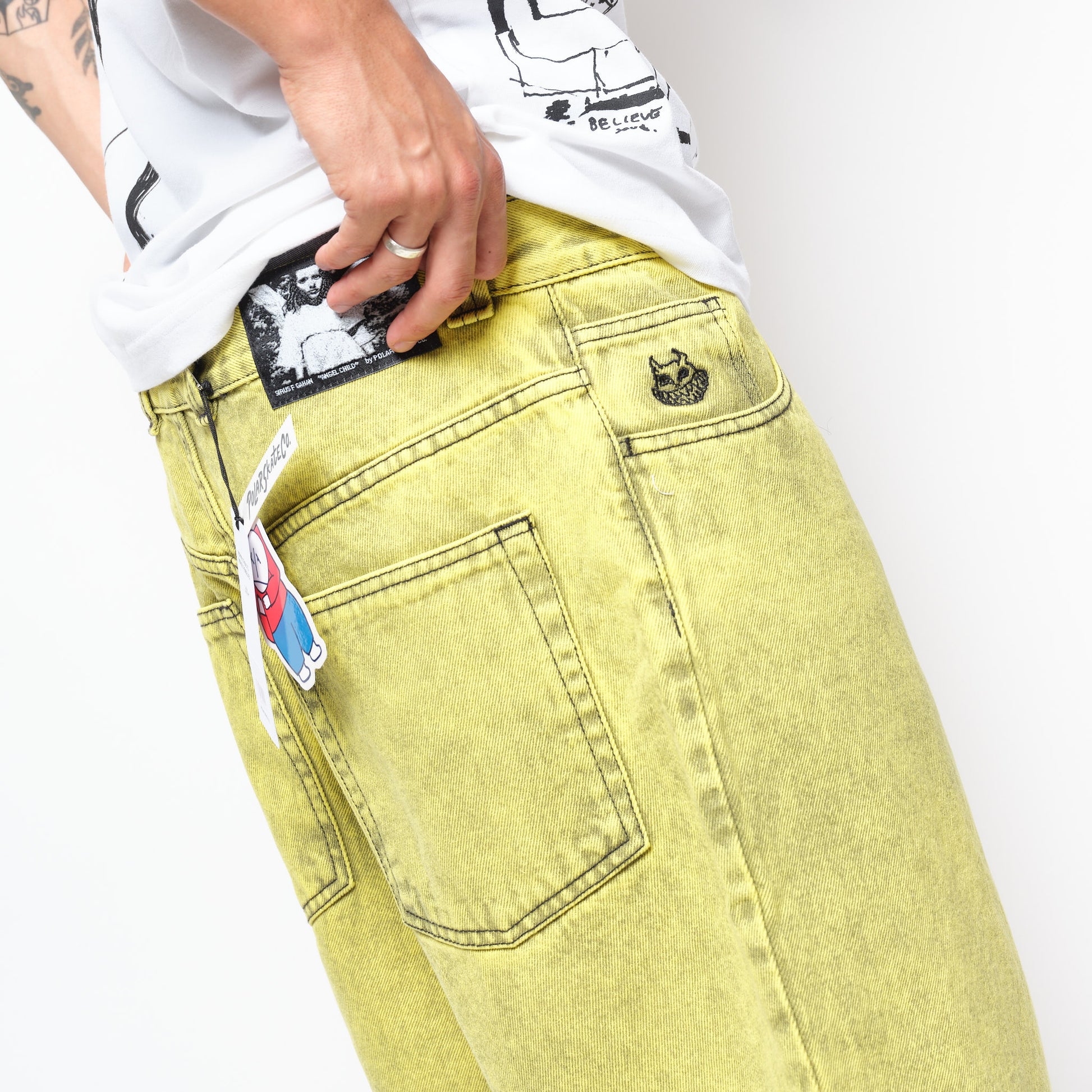 Polar Skate Co - Big Boy Shorts Angel Child (Lemon Black)