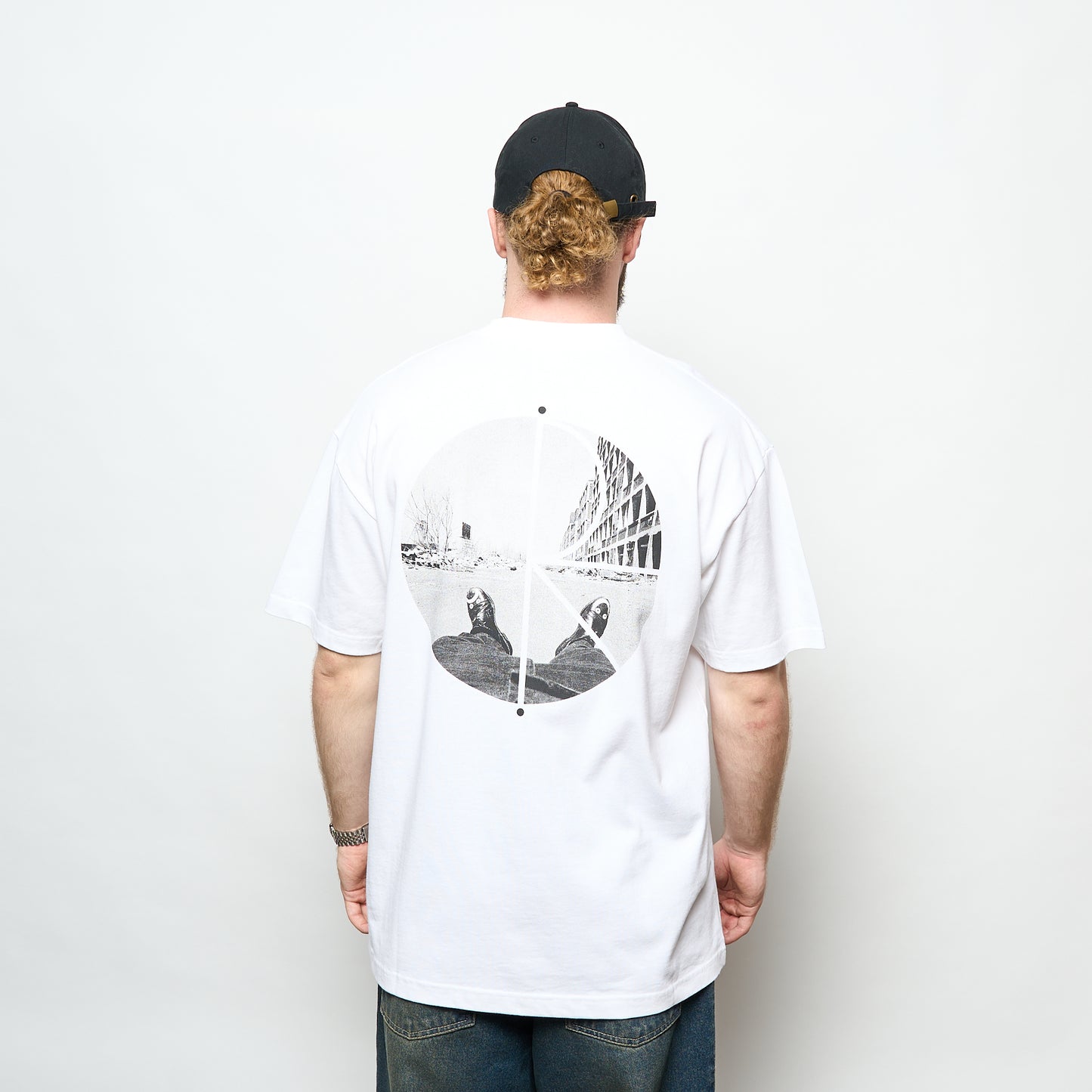 Polar Skate Co - Fill Logo Tee Happy Sad (White)