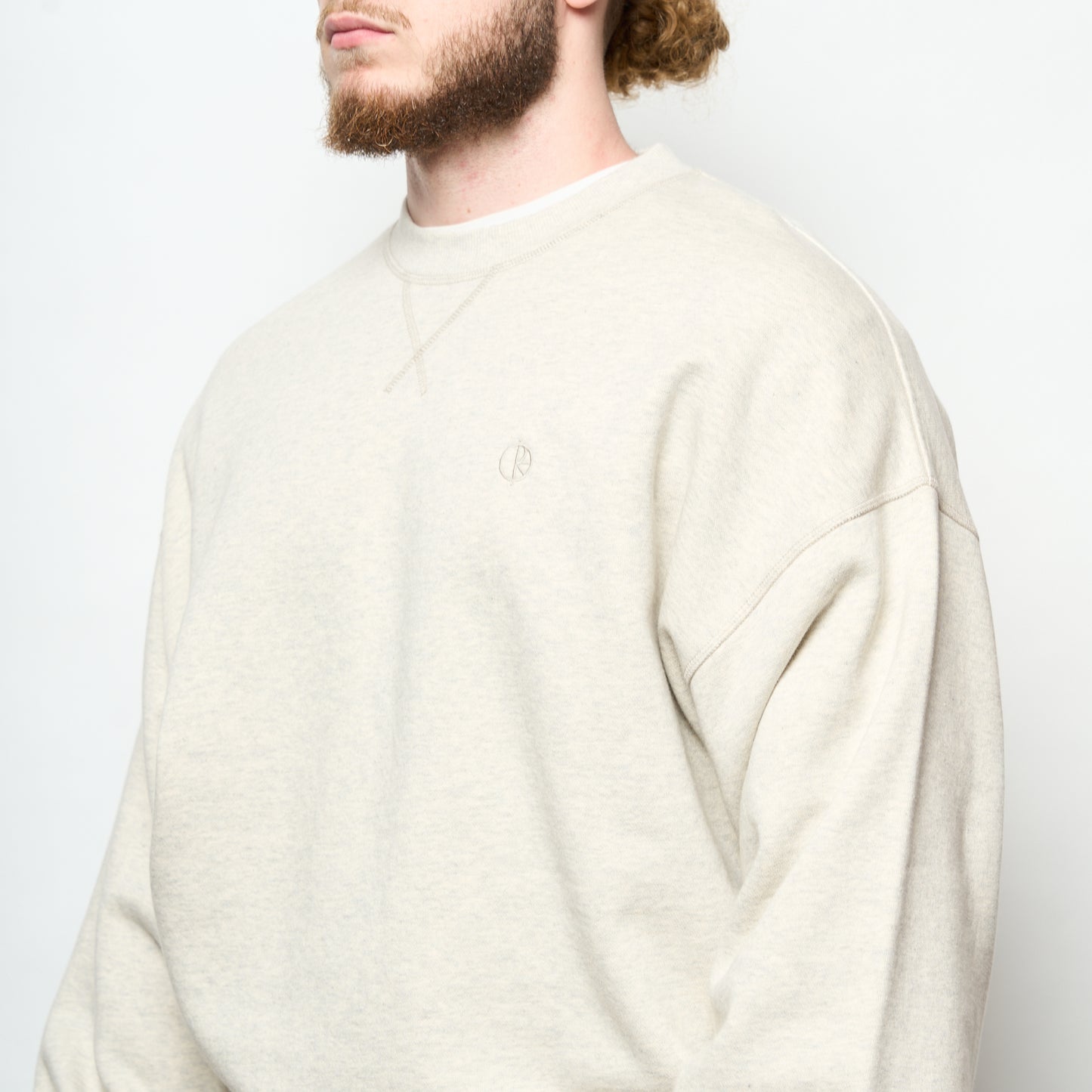 Polar Skate Co - Frankie Crewneck (Ivory Grey Melange)