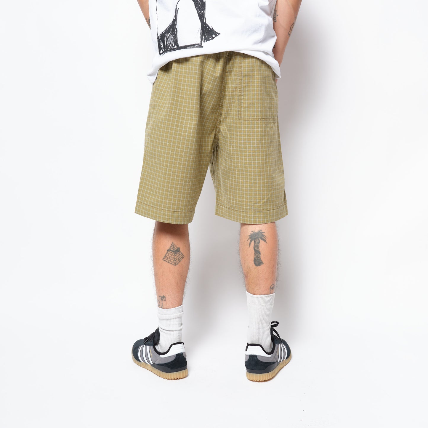 Polar Skate Co - Hike Shorts Cotton (Olive Check)