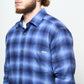 Polar Skate Co - Mitchell LS Shirt Shadow Check (Blue)