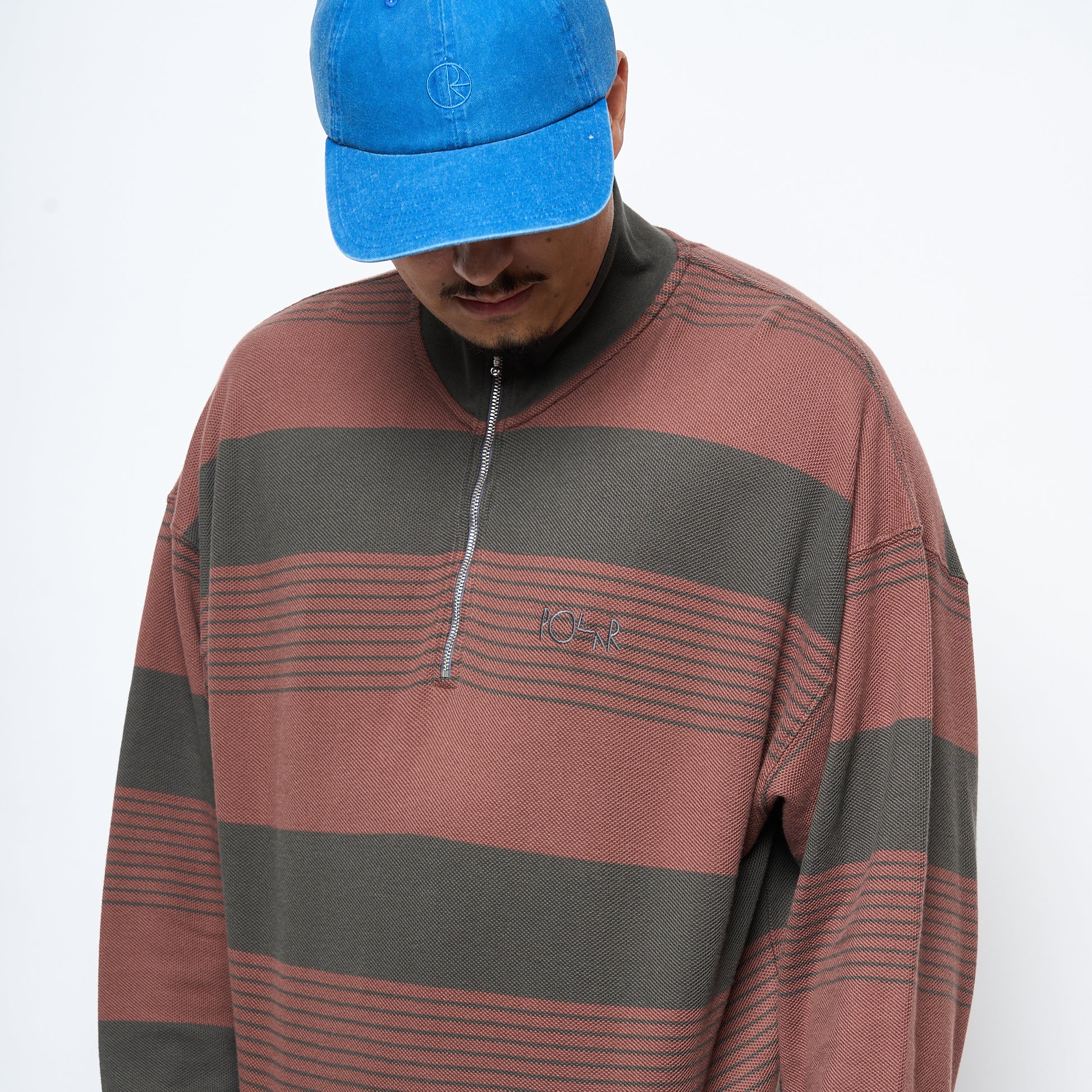 Polar Skate Co - Surf Half Zip Sweater (Dirty Black/Brownstone)