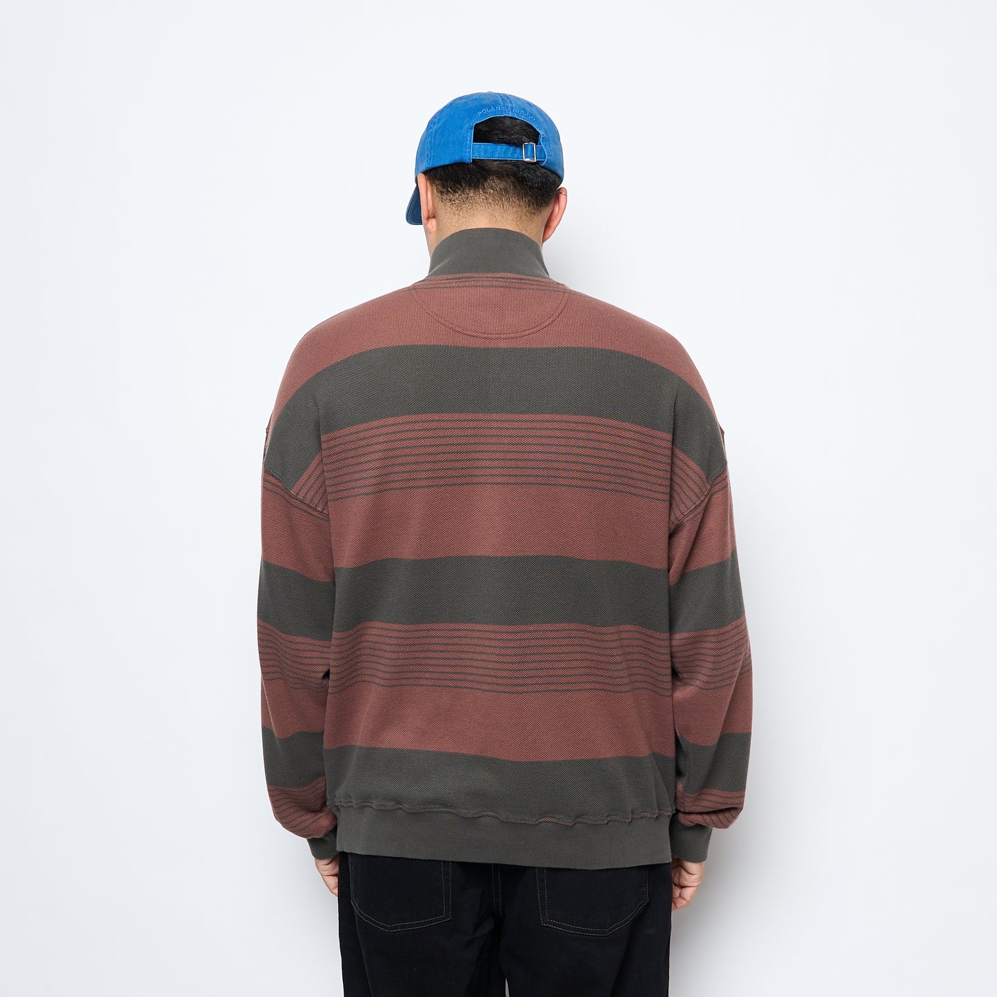 Polar Skate Co - Surf Half Zip Sweater (Dirty Black/Brownstone)